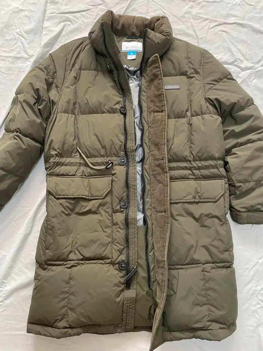 コロンビア ダウンジャケット ロング丈 ダウン アウター カーキ M
