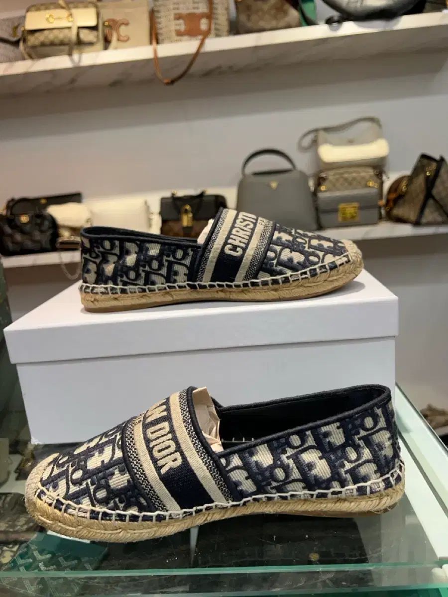 Dior (ディオール) オブリーク エスパドリーユ スリッポン レディース