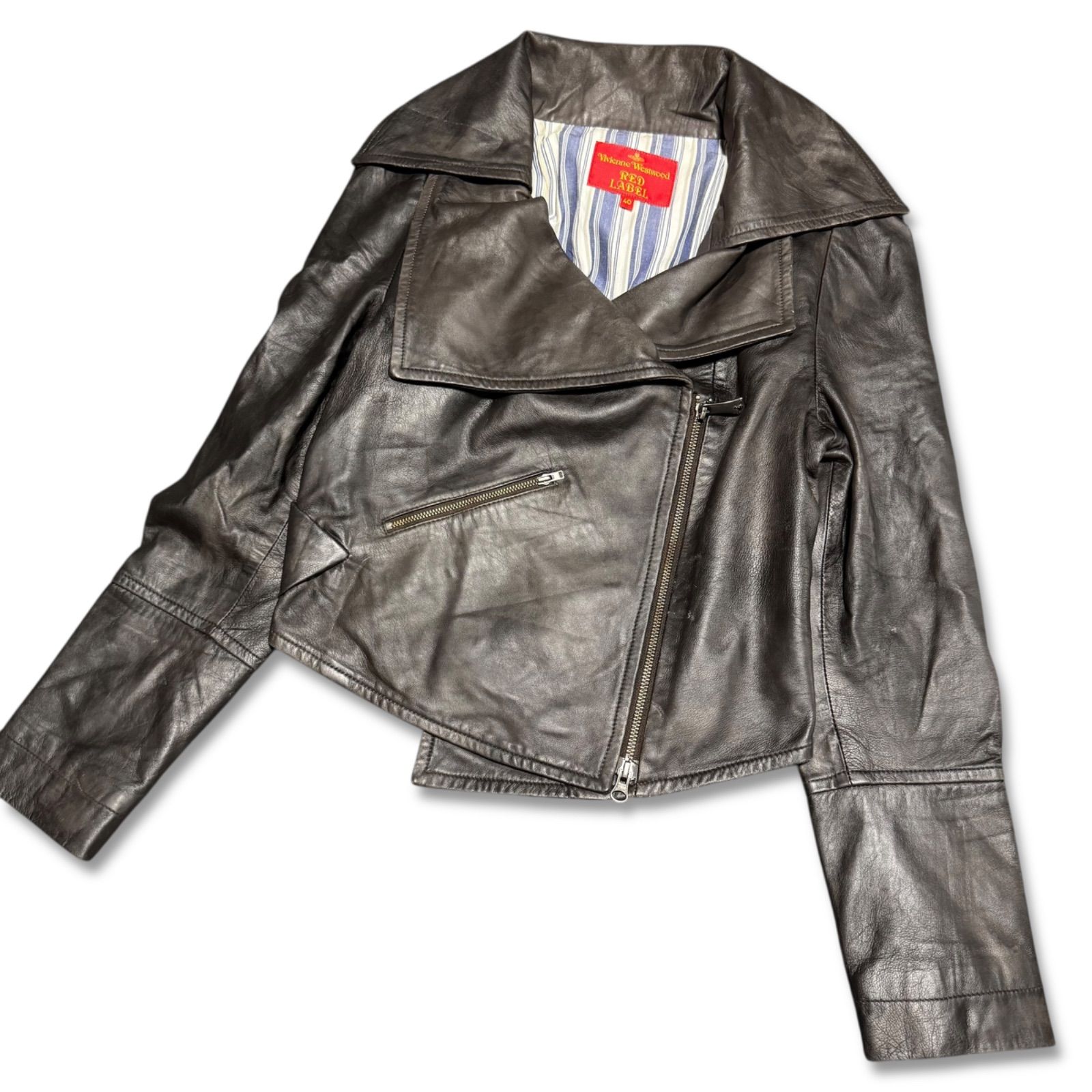 Vivienne Westwood RED LABEL ヴィヴィアンウエストウッド レッドレーベル レザージャケット ライダース レディース ブラウン