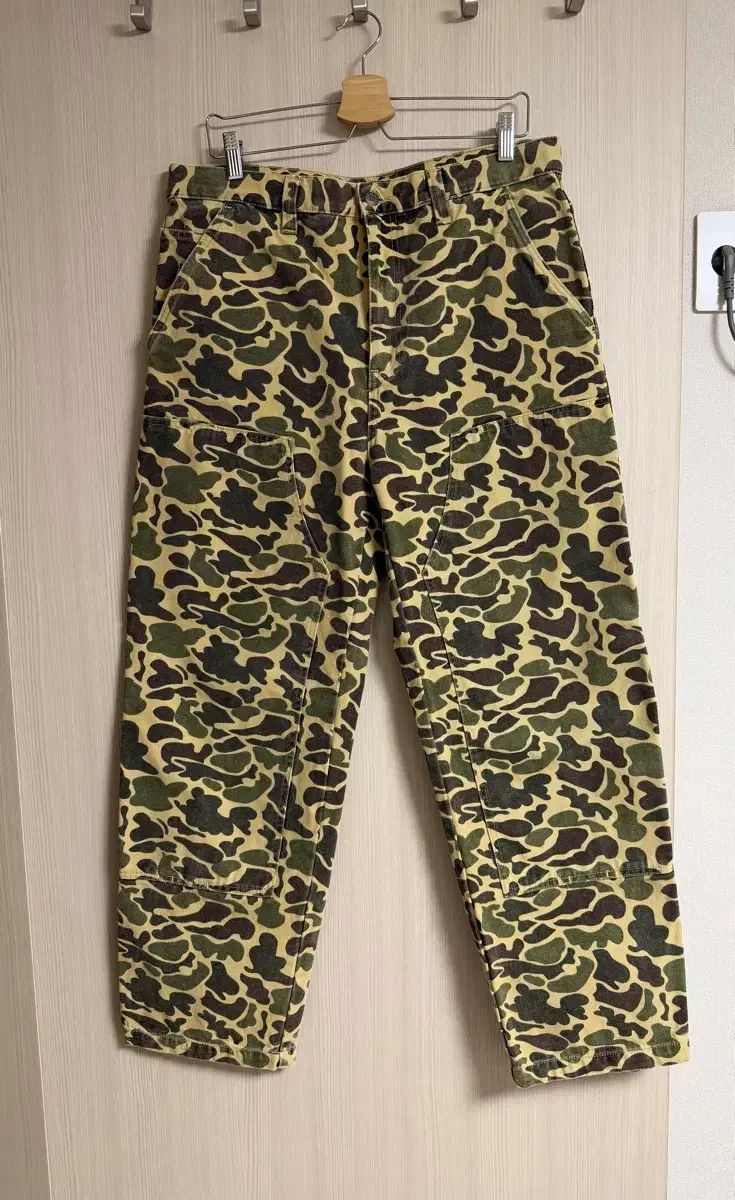 32 ステューシー STUSSY ダックカモ ダブルニー ワークパンツ