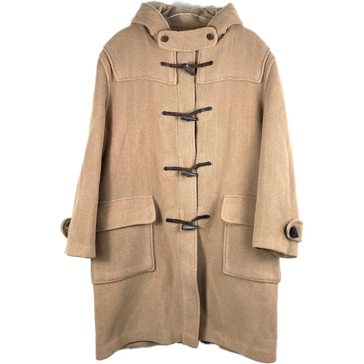 ⚫︎GLOVERALL 英国製 ウール ヘリンボーン ダッフルコート ブランド古着】英国製 ヘリンボーン ダッフルコート（ダッフルコート