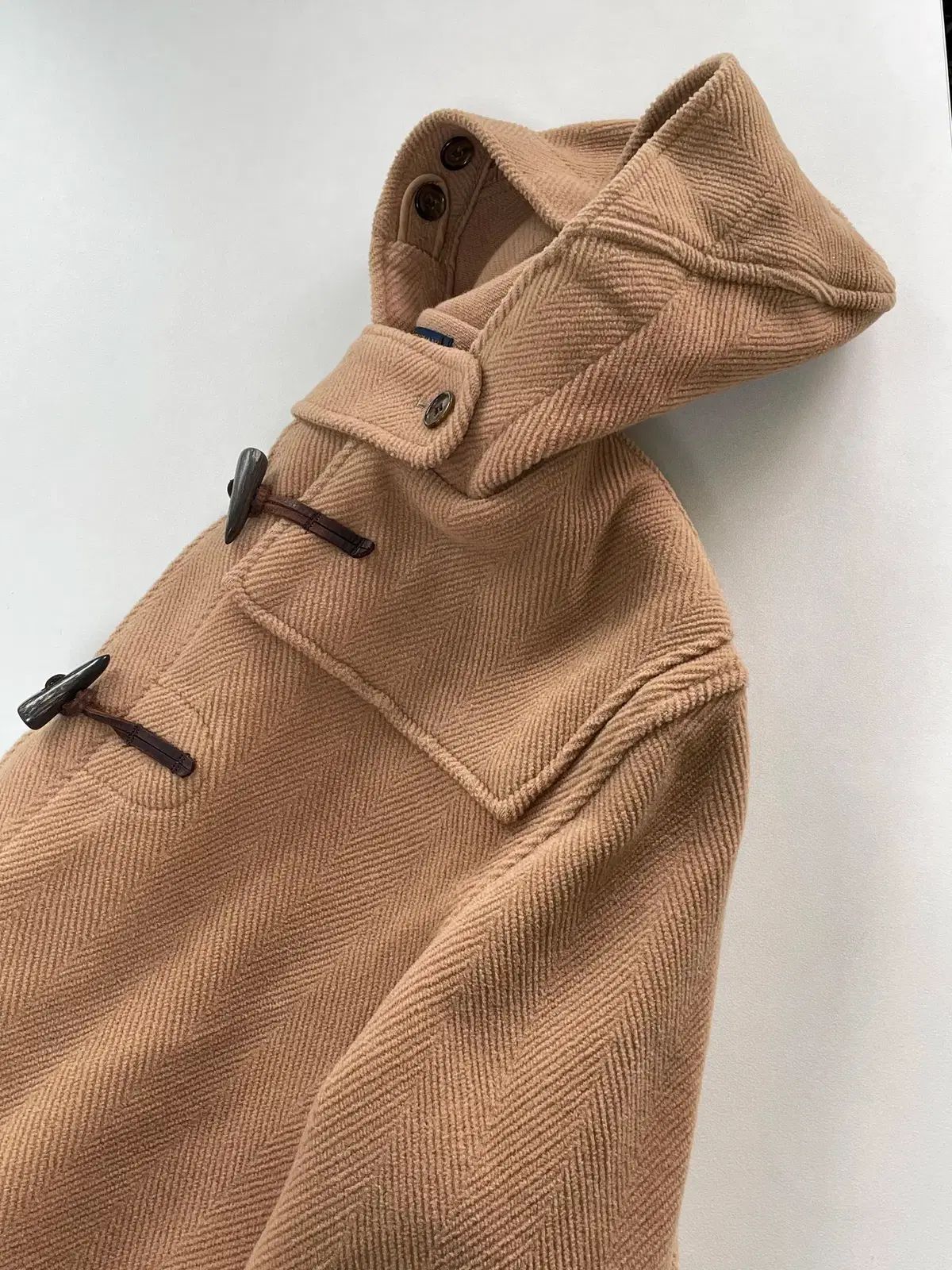 38 グローバーオール ヘリンボーン ウール コレクション ダッフル コート