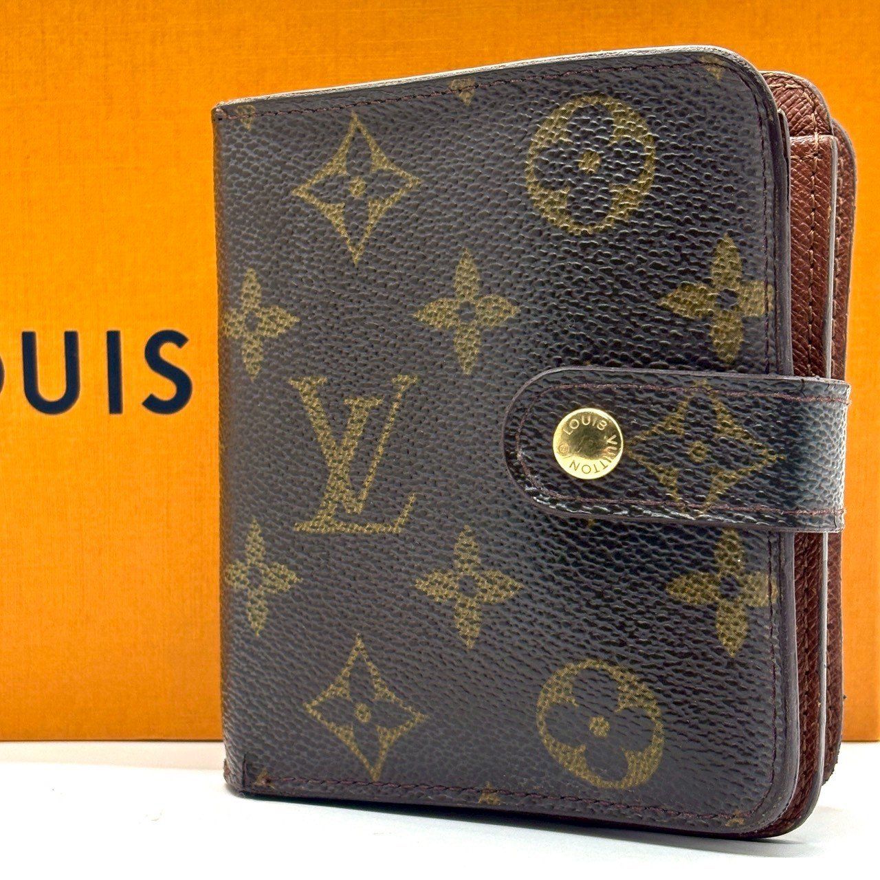 ルイヴィトン モノグラム コンパクトジップ 二つ折り財布 ブラウン ルイヴィトン モノグラム コンパクトジップ 二つ折り財布 ブラウン