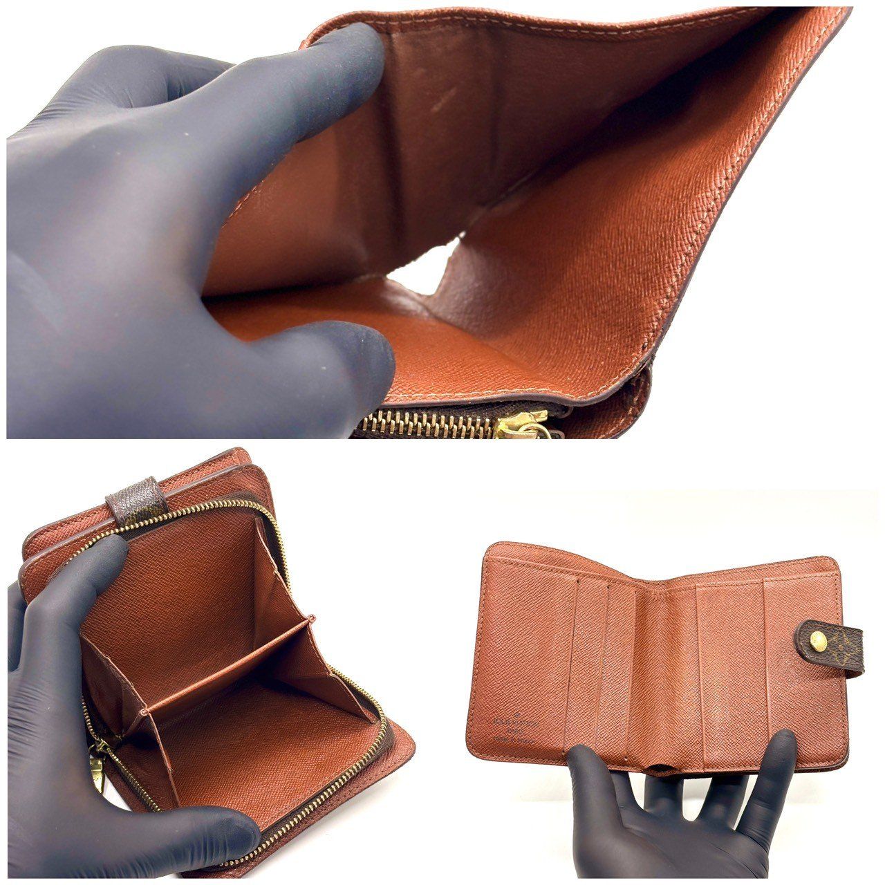 ルイヴィトン モノグラム コンパクトジップ　二つ折り財布　ブラウン 正規品 ブランドレンタルのBrandCity / ルイ・ヴィトン モノグラム コンパクト