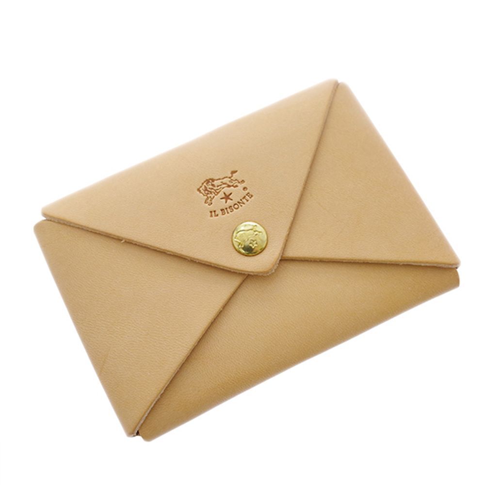 ギフト対応可 イルビゾンテ IL BISONTE カードケース CARD CASE CLASSIC ベージュ ヌメ ナチュラル 名刺入れ メンズ レディース シンプル ブランド おしゃれ 記念 プレゼント ギフト