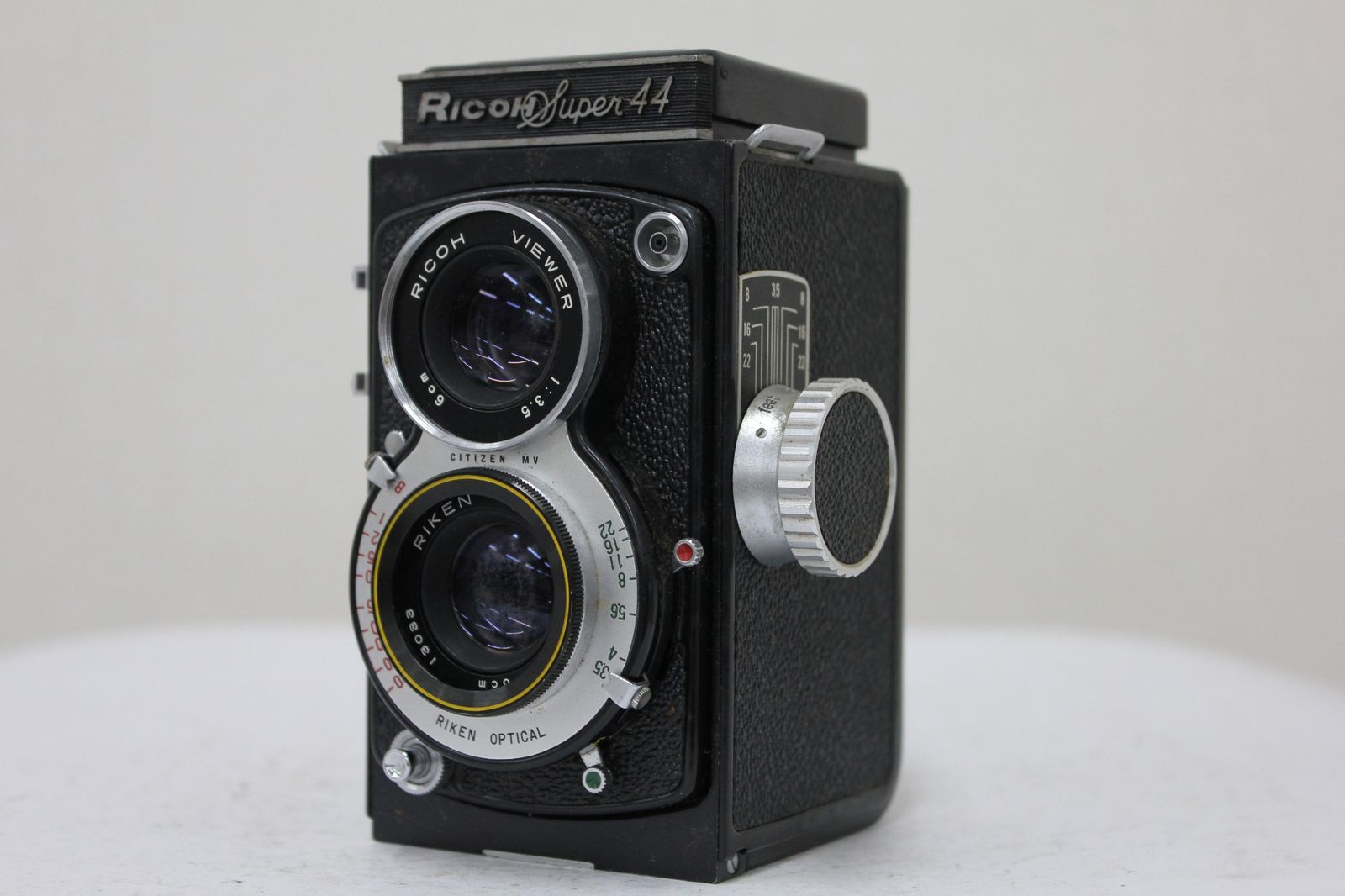 訳あり品】 リコー Ricoh Super 44 RIKEN 6cm F3.5 二眼カメラ e4324