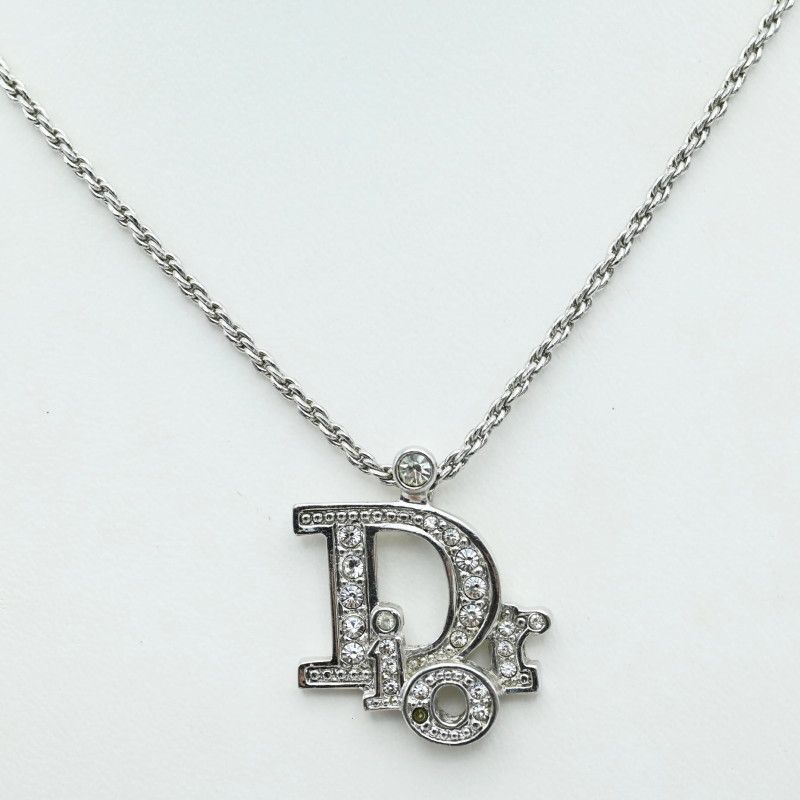 K05-k041 Christian Dior クリスチャンディオール ロゴ ラインストーン