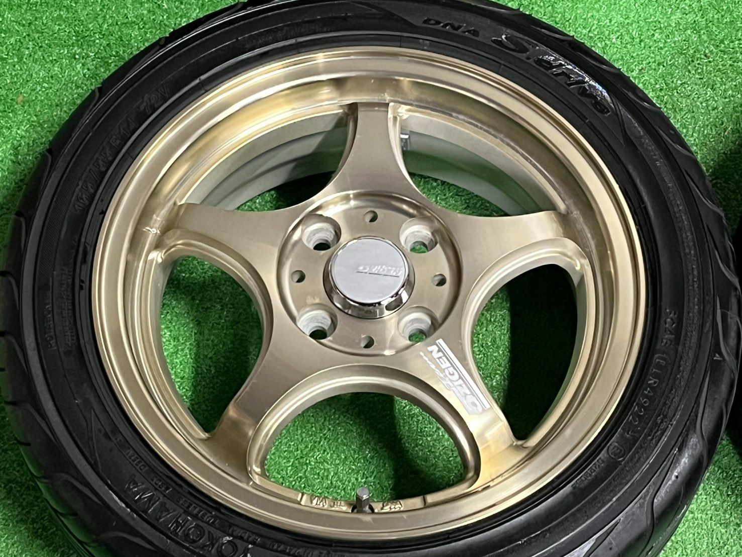  バリ溝 !! 5次元 14 in 5 J 45 PCD 100 ヨコハマ Sドライブ 165 55 R SSラパン アルトワークス ミラ プレオRS 軽トラ ワゴンR ムーブ 14インチ タイヤ ホイールセット