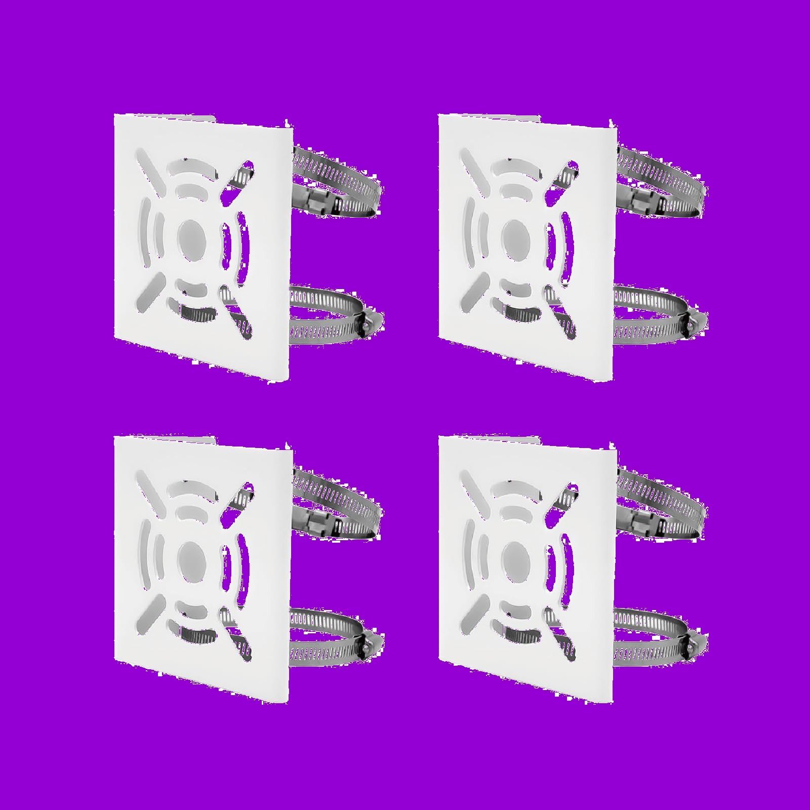 【人気商品】ソーラーパネル 外灯 監視カメラ ブラケット スタンド 防犯カメラ ハウジング ポール 円柱 角柱 ベースマウント 穴あけ不要 取付金具 ステンレスバンド 直径20cmまで対応 [maru5] (