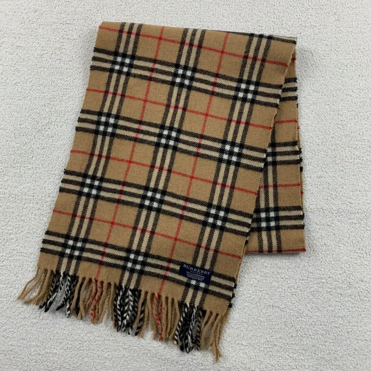 BURBERRY バーバリー ベージュ ノヴァチェック ラムウール マフラー