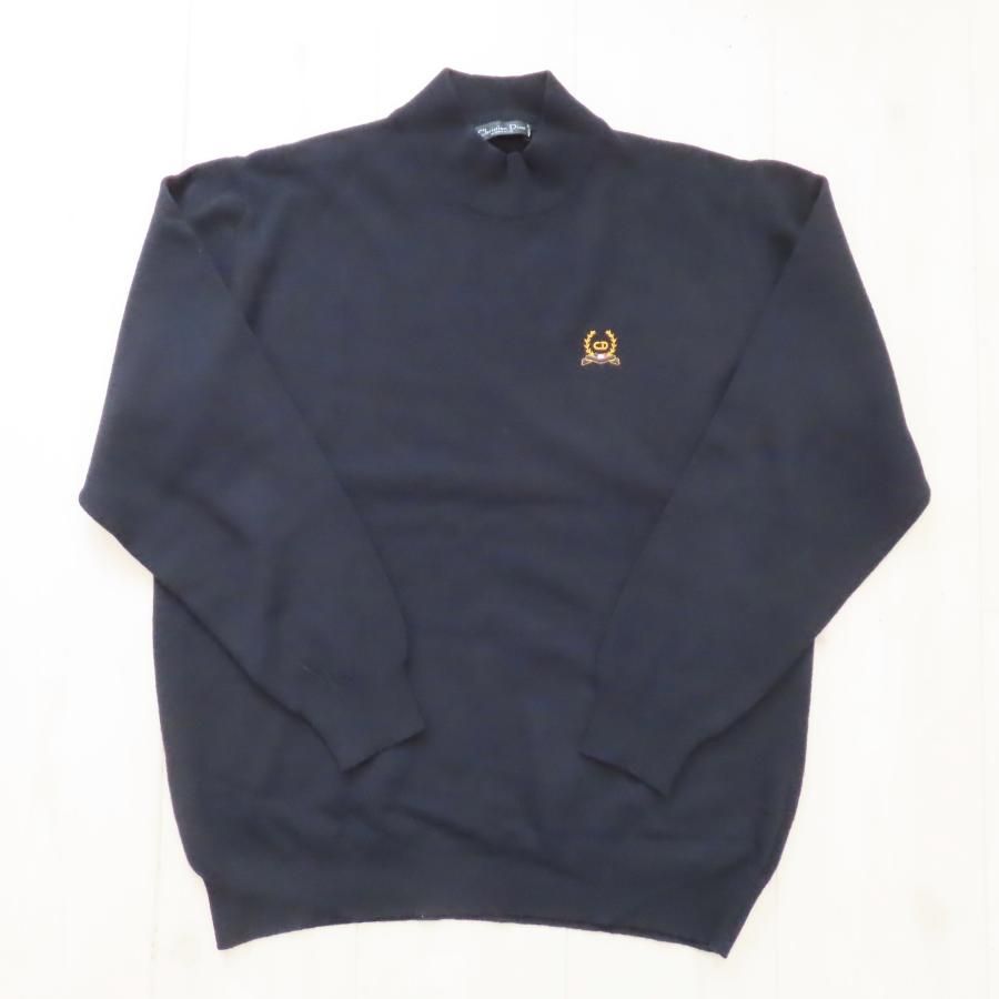 M12-k029 Christian Dior クリスチャンディオール CDロゴ刺繍 ウール