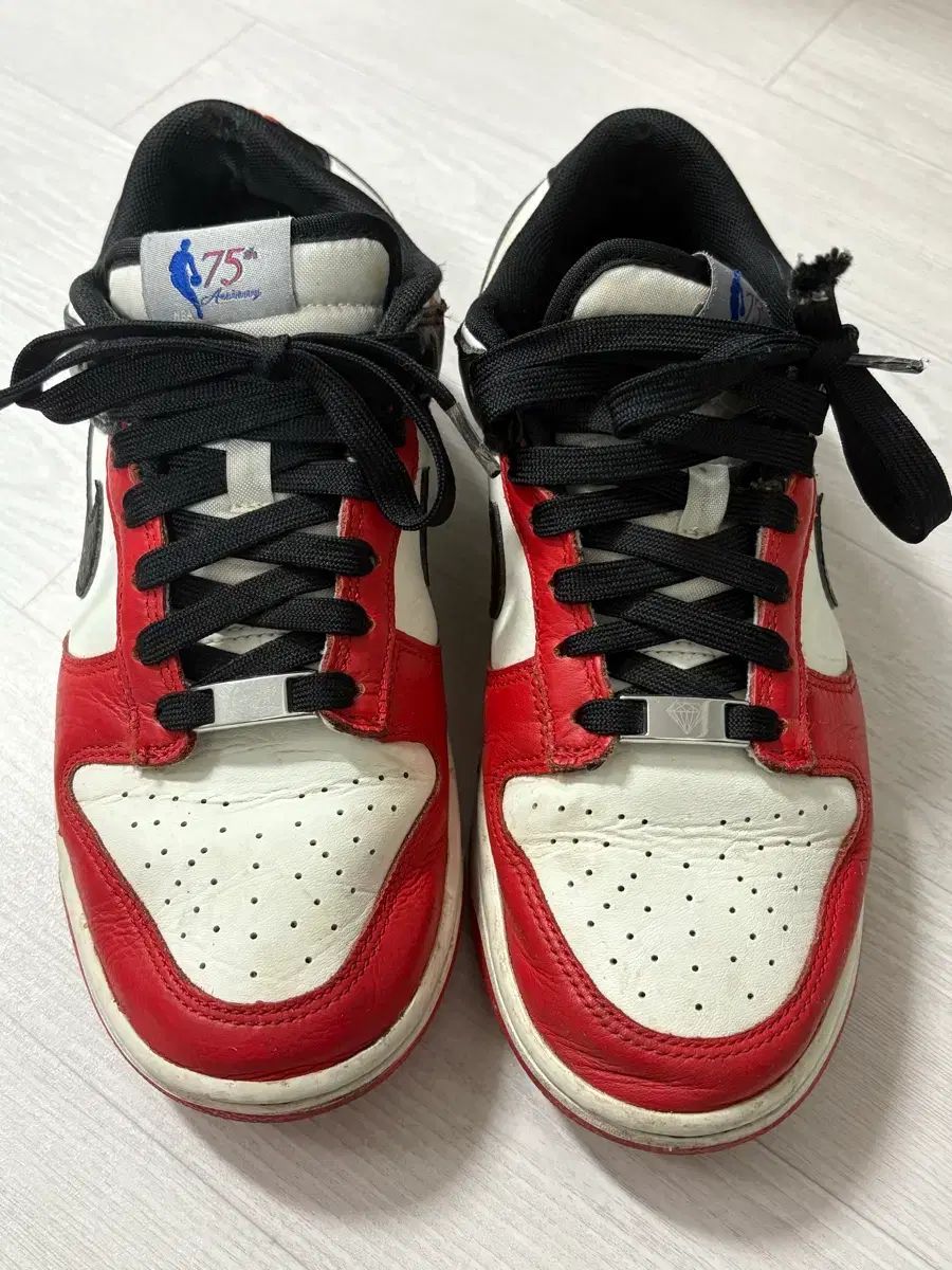 ナイキ x NBA ダンク ロー レトロ EMB ブラック アンド チリ レッド