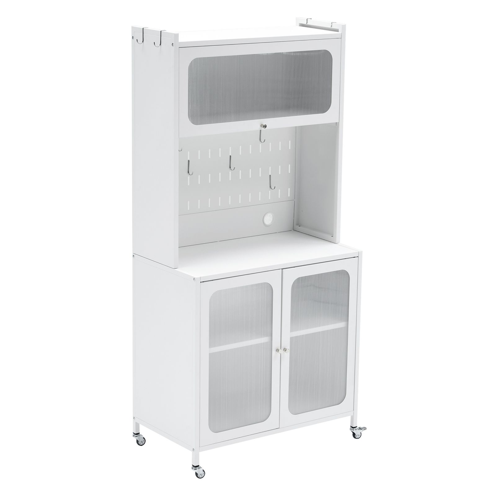 数量 食器棚 キッチンカウンター スリム ガラス扉 おしゃれ キッチンボード 80 cm 大容量 キッチン収納