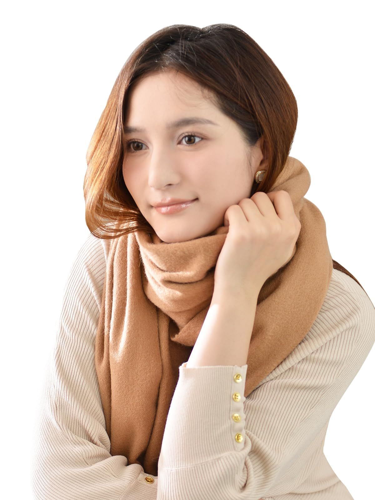 マフラー レディース カシミヤ 100％ ストール 大判 カシミヤマフラー 白 WEISHY 女性 チェック 無地 ふわふわ 秋 冬 ギフト プレゼント 200 cm×60 cm