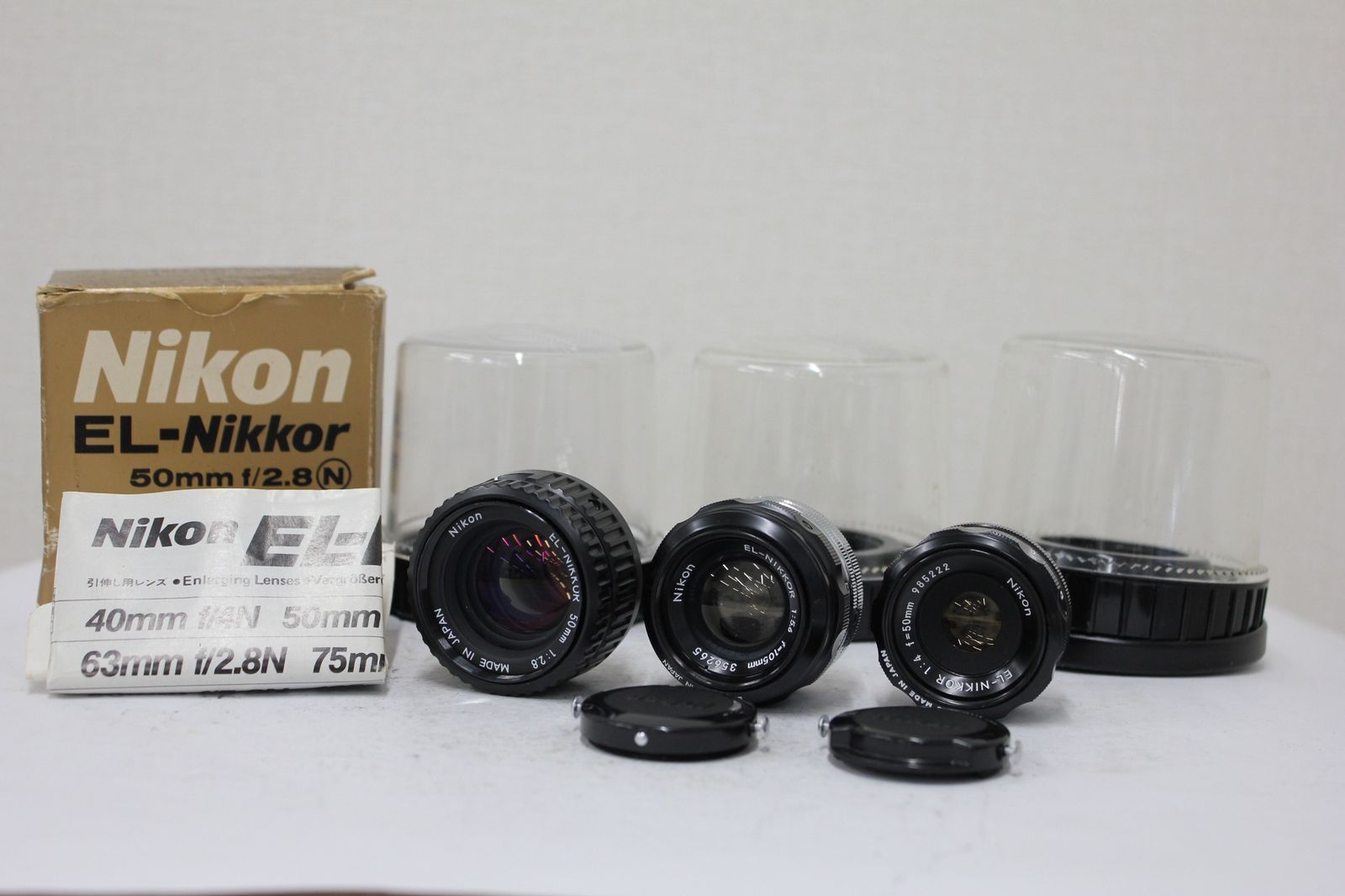 レンズ3点まとめ ニコン Nikon EL-NIKKOR 50 mm F 4 2.8 105 5.6 引き伸ばしレンズ e 4351