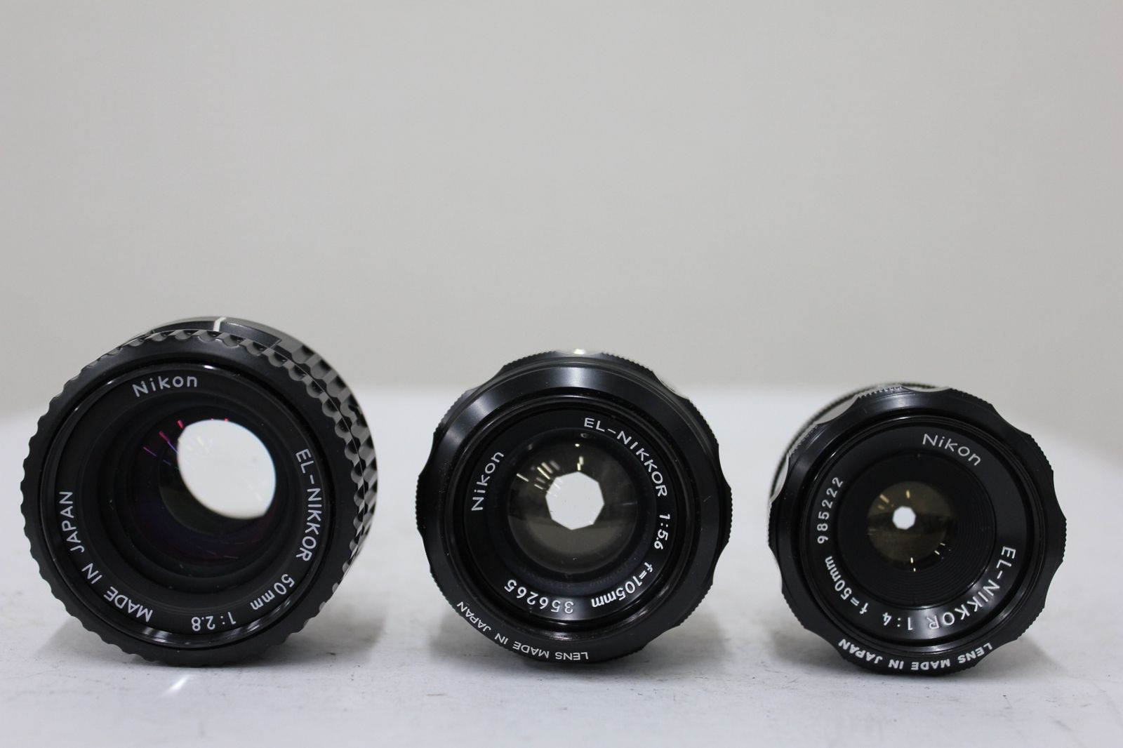 レンズ3点まとめ ニコン Nikon EL NIKKOR 50 mm F 4 2 8 105 5 6 引き伸ばしレンズ e 4351