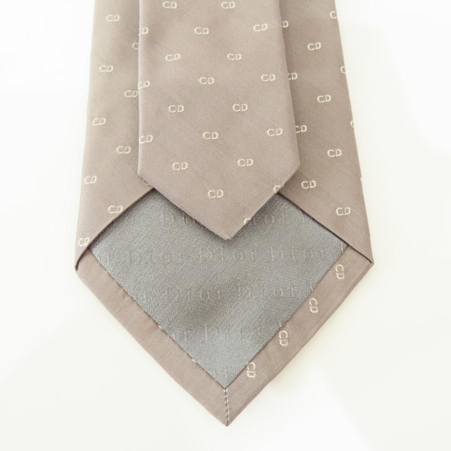 M10 Dior HOMME ディオールオム DCロゴ 総柄 シルクネクタイ グレー