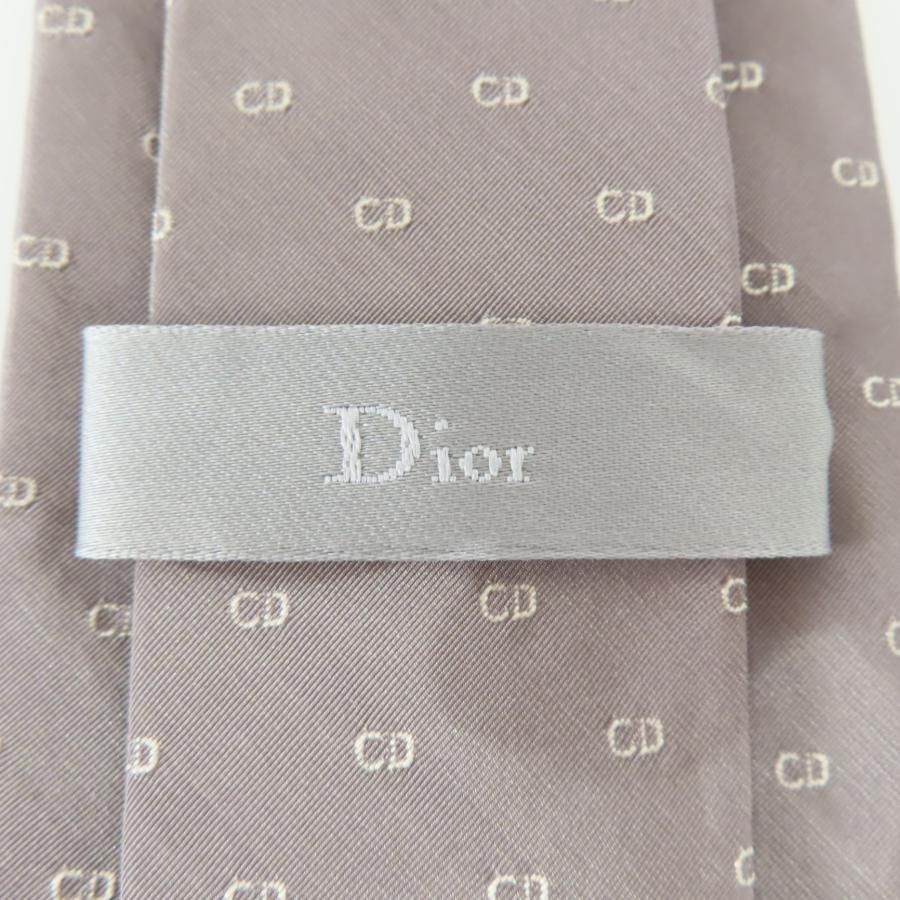 Dior ネクタイ グレー シルク ロゴ入り Dior homme ディオールオム