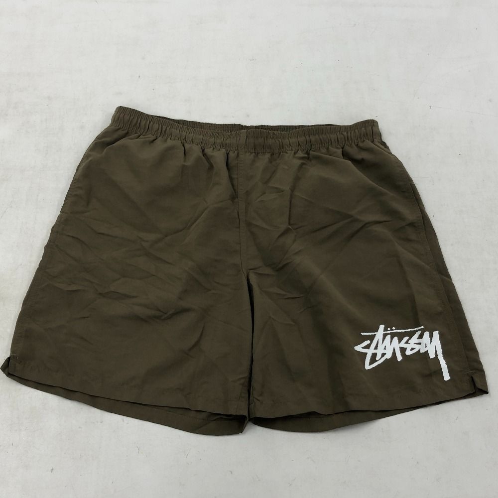 02 w 20961 ステューシー STUSSY short trunk ライトブラウン XL グアテマラ製 メンズ ショートパンツ ナイロン 品