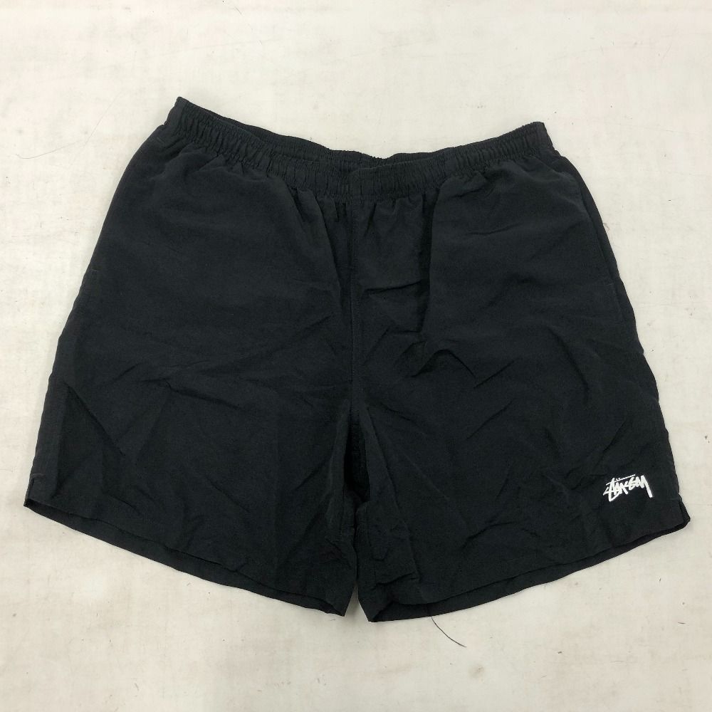 02 w 20962 ステューシー STUSSY short trunk ブラック XL グアテマラ製 メンズ ショートパンツ ナイロン 品