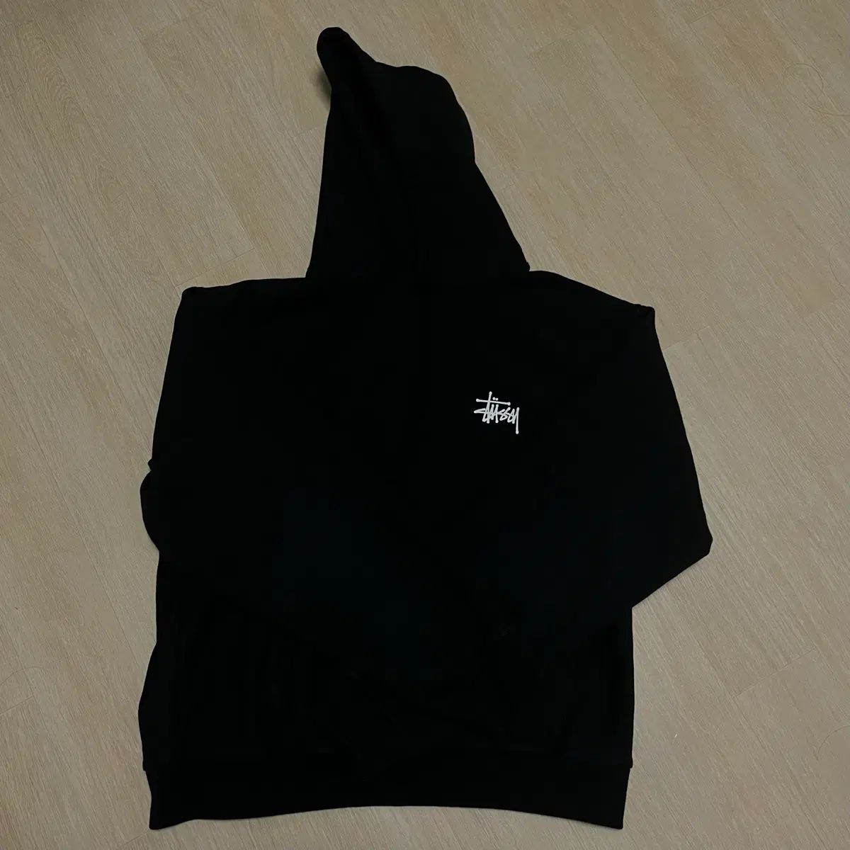 STUSSY WHO フードTシャツ ブラック Lサイズ レイヤードTシャツ