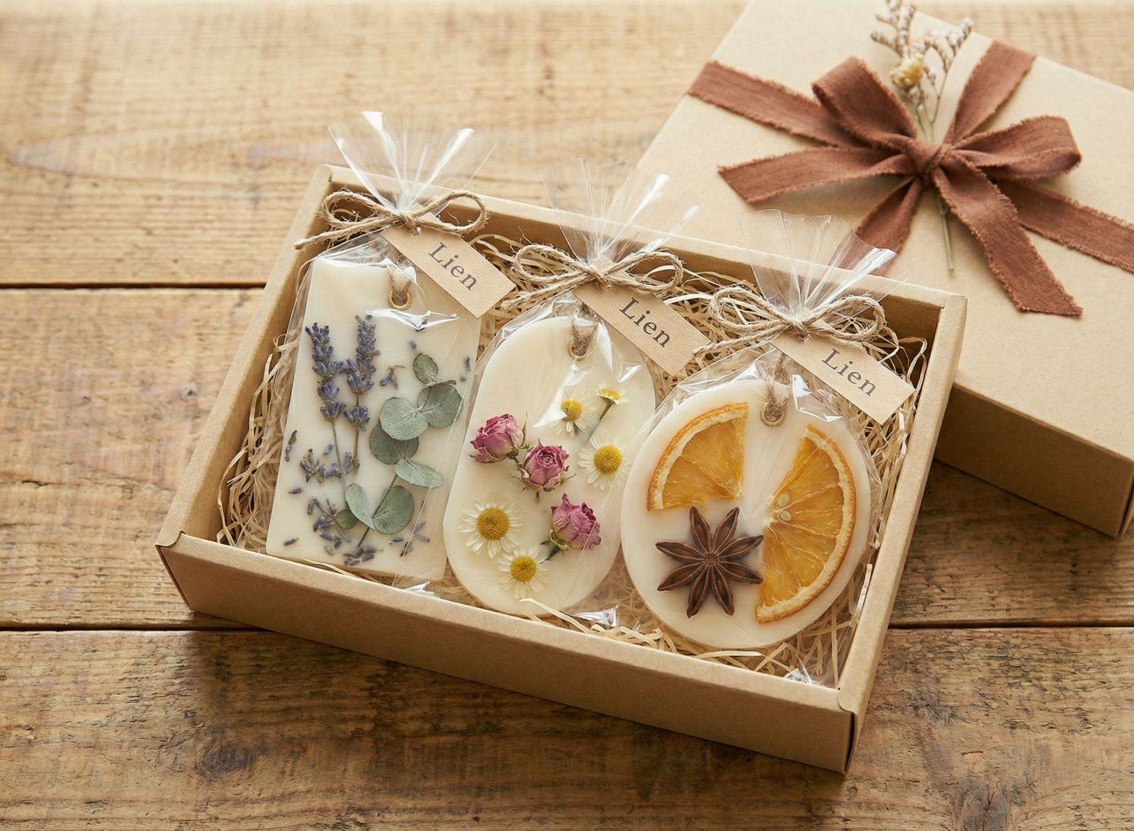 ギフトBOX（3個セット】安らぎの森 ×1優しさの花庭×1陽だまりの