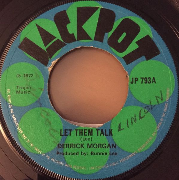 英7” Derrick Morgan Let Them Talk JP793 Jackpot /00080 - メルカリ
