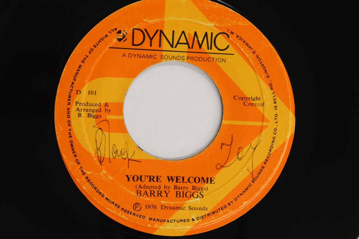 ジャマイカ7 Barry Biggs Youre Welcome Rock D 101 DYNAMIC SOUNDS 00080