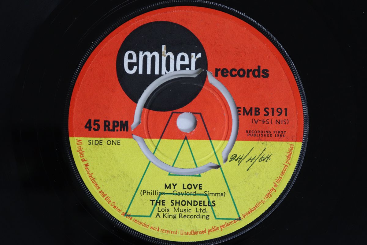 英7 Shondells My Love Dont Cry S ier Boy EMBER RECORDS プロモ 00080