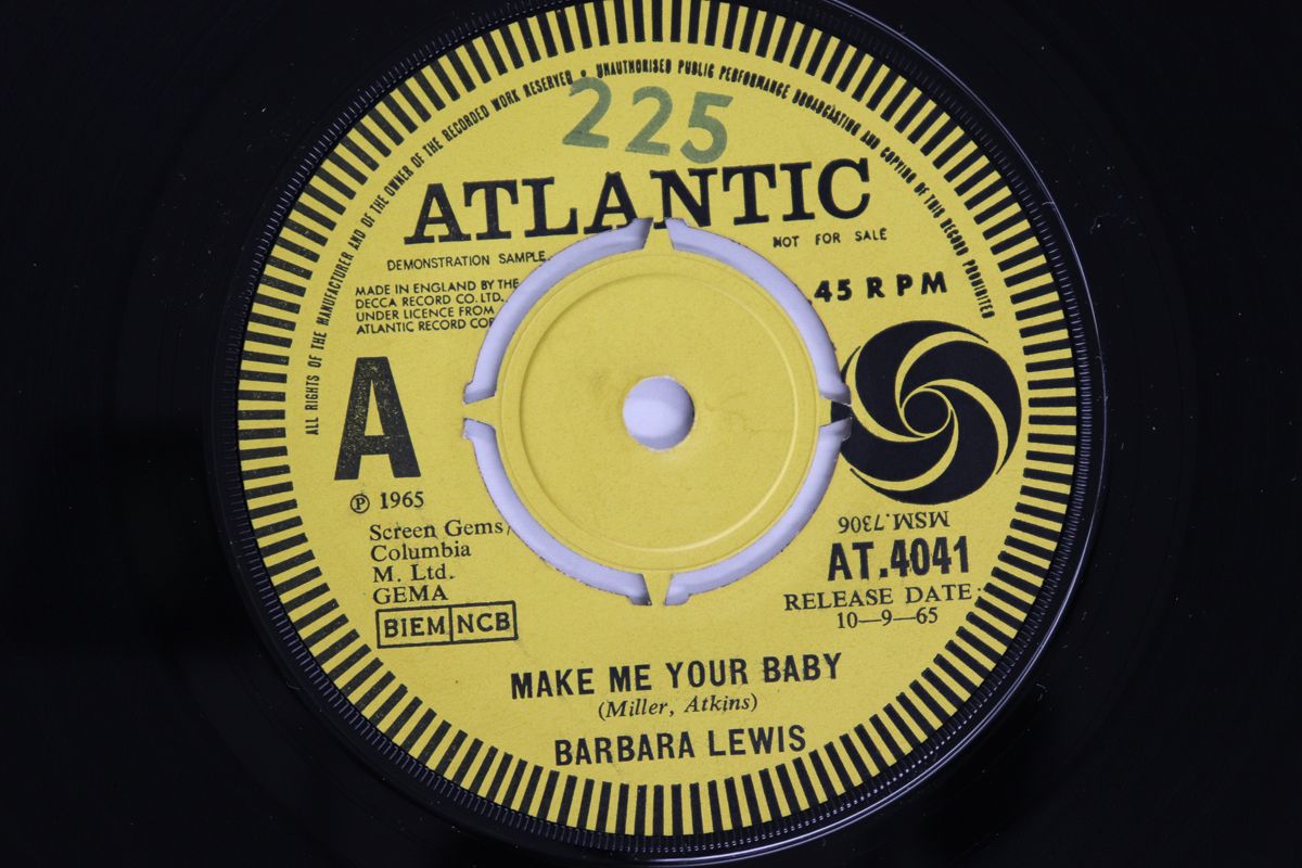 英7 Barbara Lewis Make Me Your Baby Love To Be Loved AT 4041 Promo Atlantic プロモ 00080