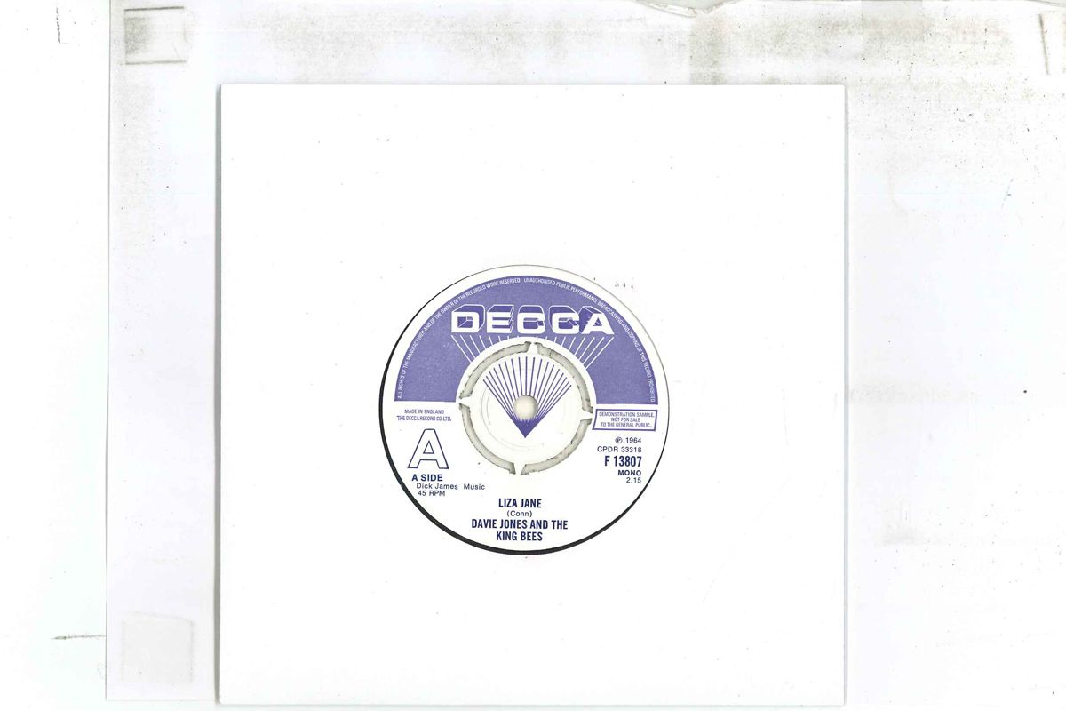 7 Davie Jones - The King Bees Liza Jane DECCA UK Vinyl プロモ 00080