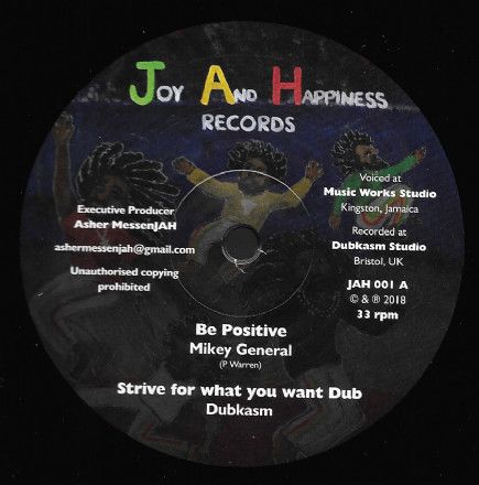 英12 Mikey General Luciano Dubk Be Positive Hearer Of Prayer JAH 001 Joy And Happiness Re 00250