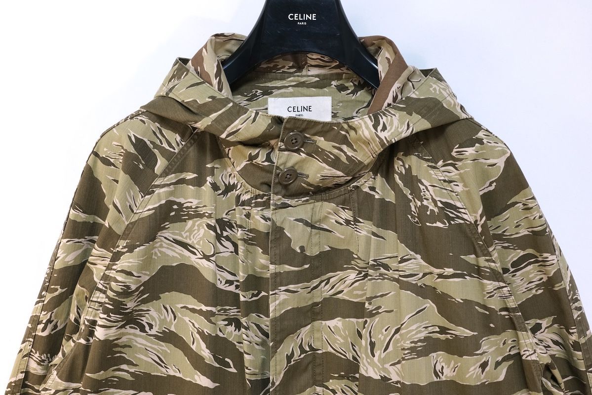 CELINE Camouflage Military Parka セリーヌカモフラージュ ミリタリーパーカー モッズパーカー エディスリマン XSサイズ