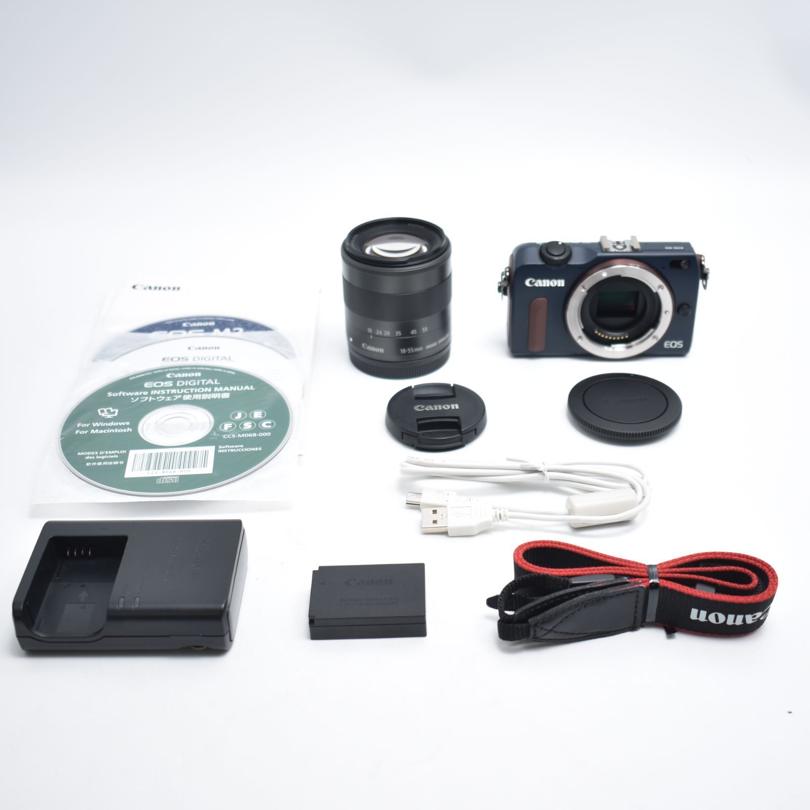 B 10392 Canon ミラーレス一眼カメラ EOS M 2 EF-M 18-55 IS STM レンズキット ベイブルー mm F 3.5-5.6 STM付属 EOSM BL-