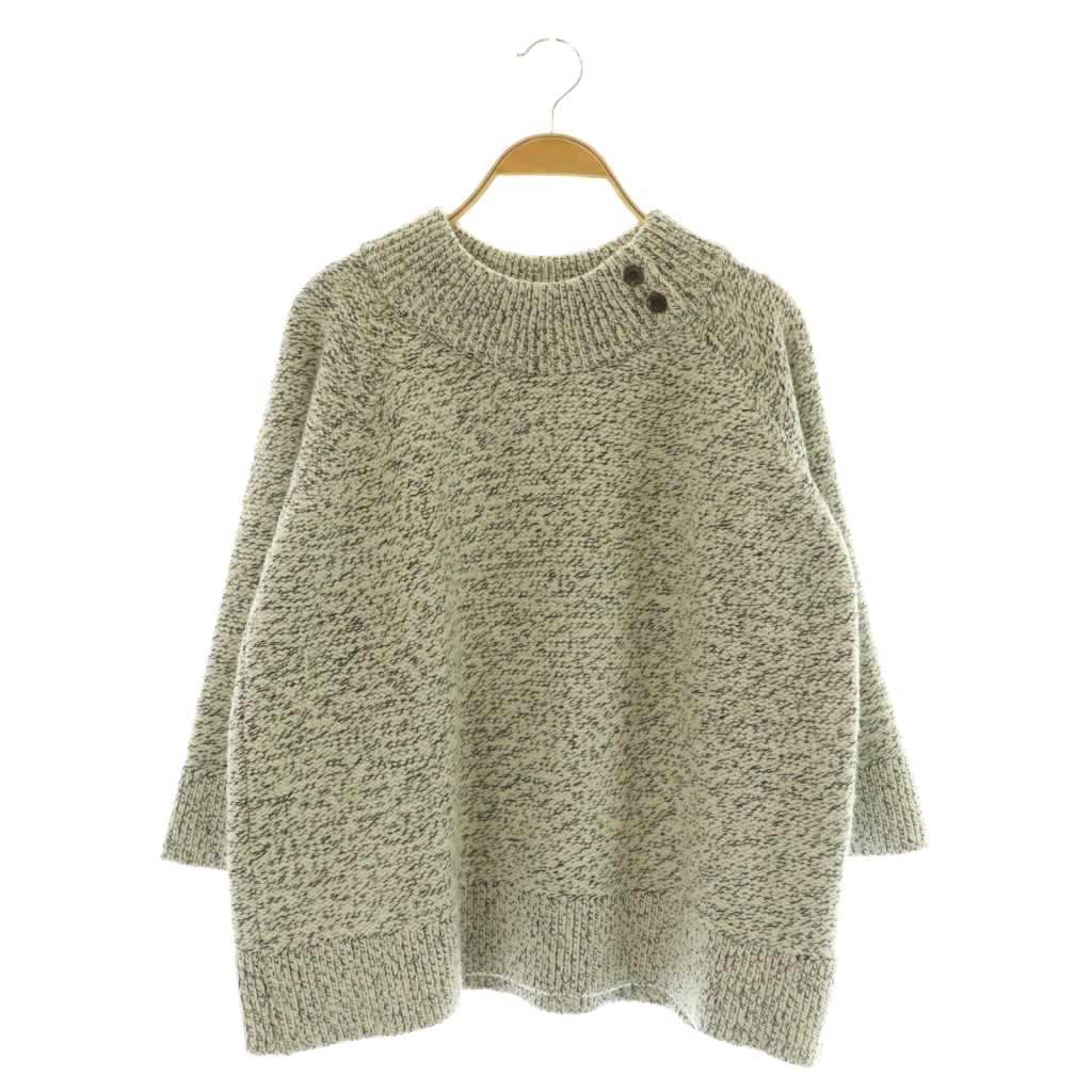 ヨシエイナバ yoshie inaba ウール モックネックニット セーター 七分