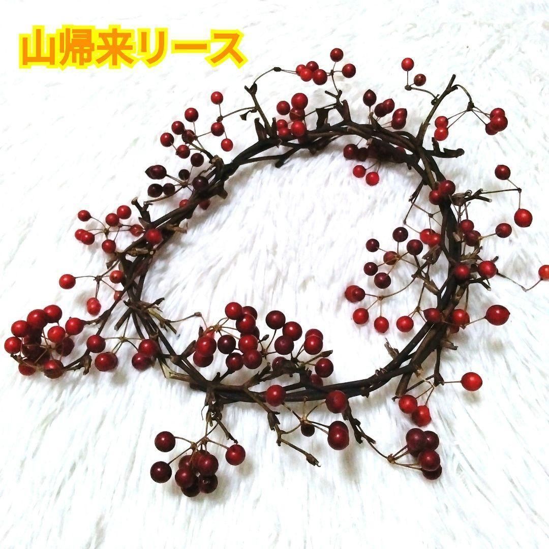 ⚠️専用品⚠️特別な日の特別な サンキライ リース　クリスマス → お正月 山帰来（サンキライ）リース☆自然素材☆直径約26cm☆赤い実