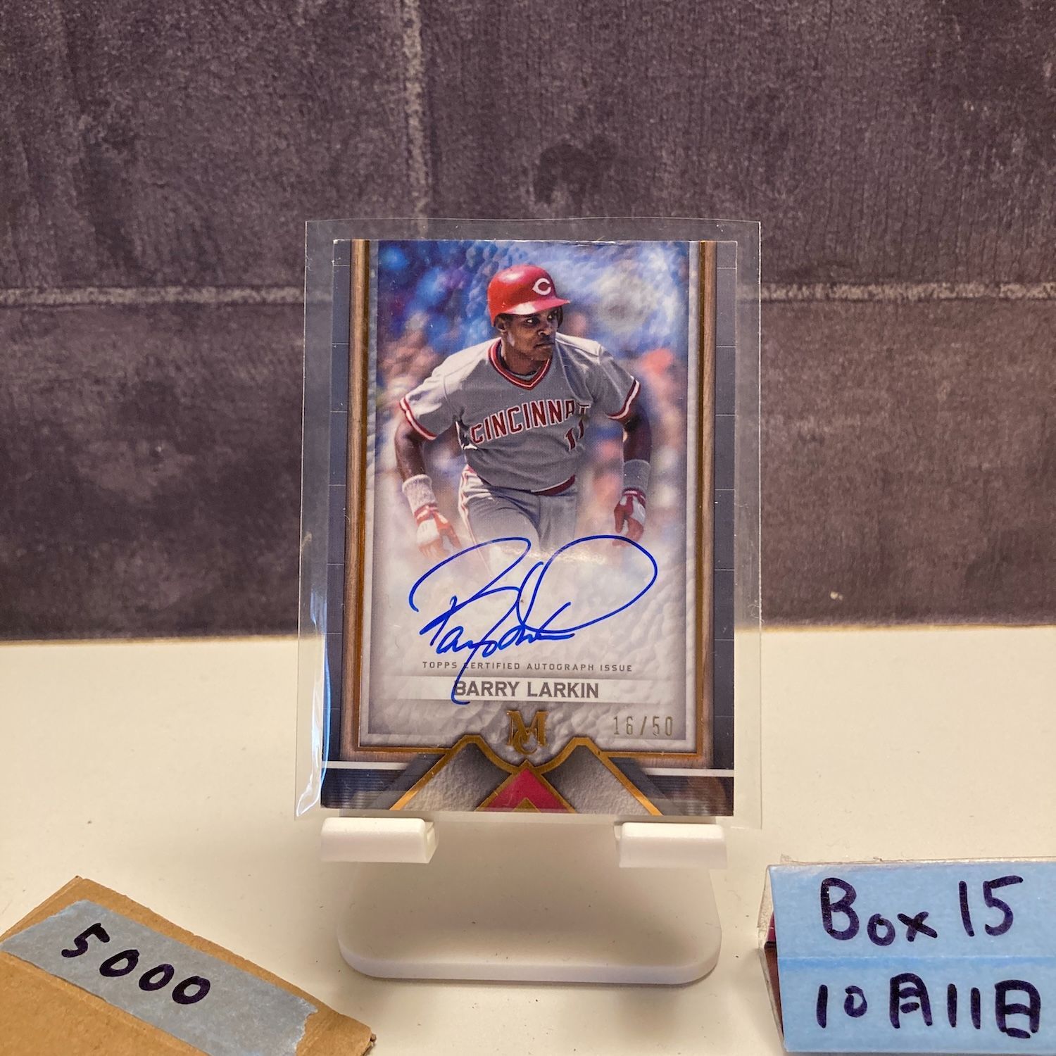 2023 Topps Museum Collection Barry Larkin 16/50 直筆サインカード