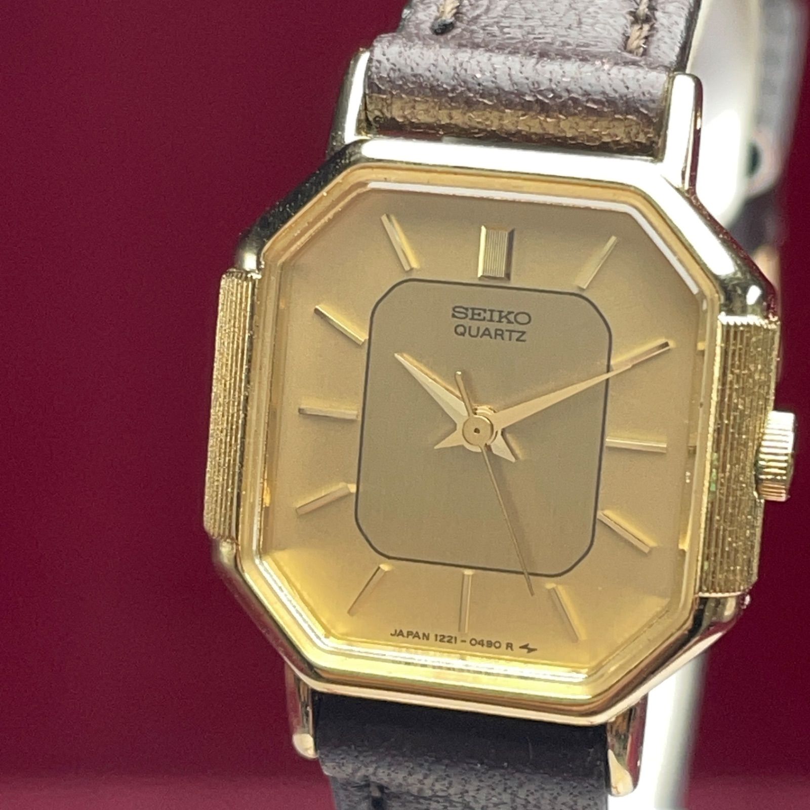 高級 未使用 SEIKO SOCIE クォーツ 電池交換済 日本製 1984年製