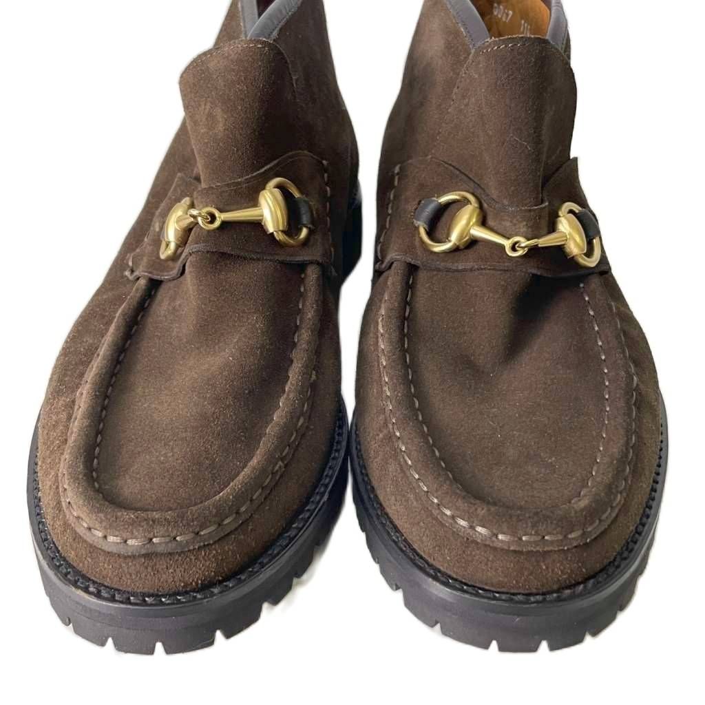 グッチ GUCCI ホースビット チャッカブーツ ショートブーツ スエード
