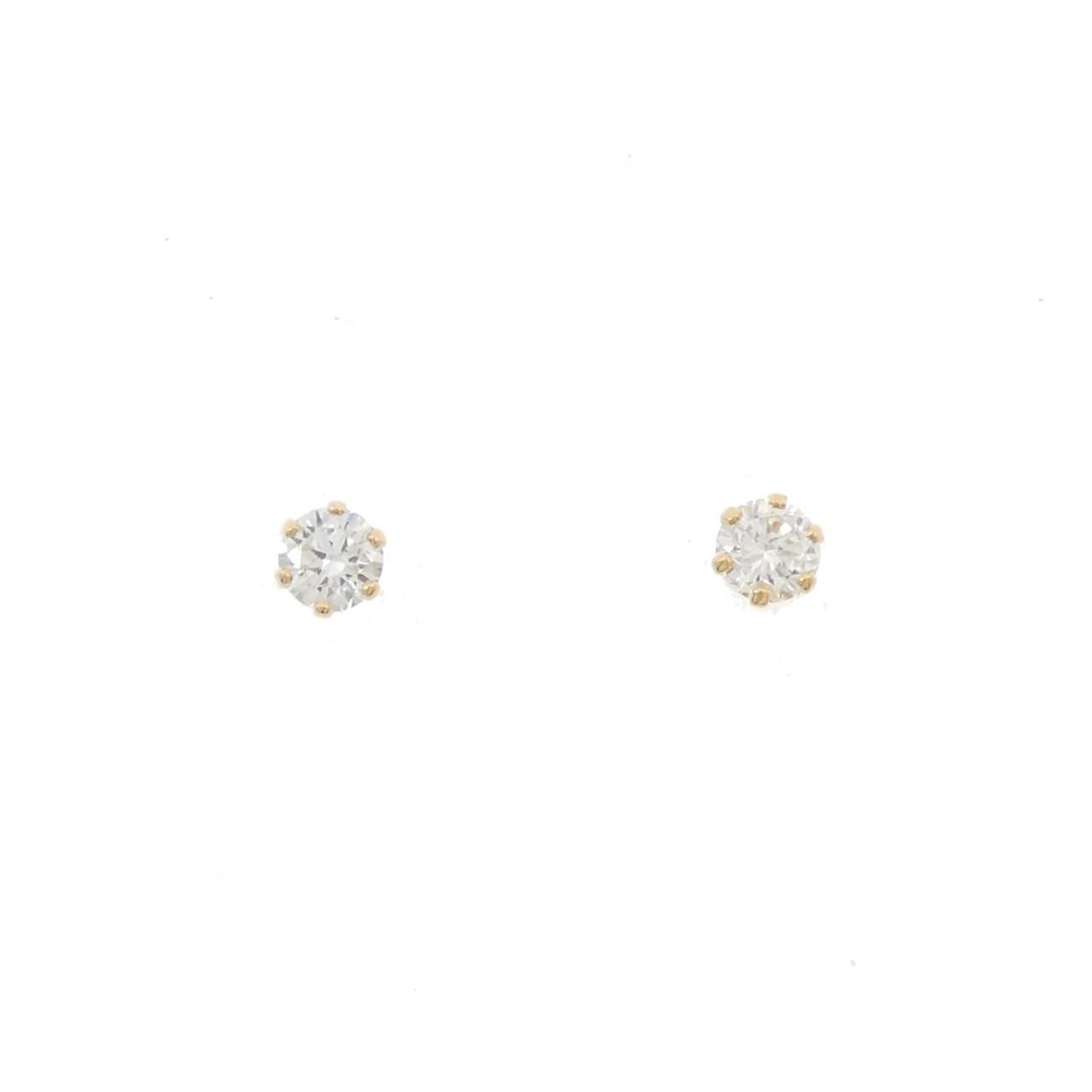 K18YG ソリティア ダイヤモンド ピアス 0.30CT - メルカリ