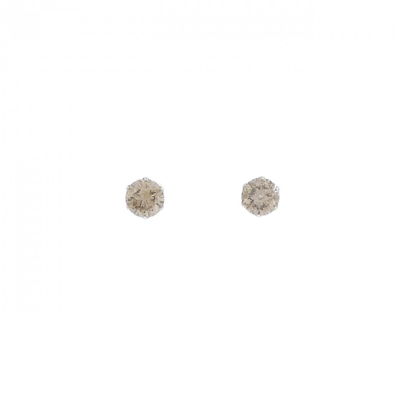 PT 900 ソリティア ダイヤモンド ピアス 1.00 CT