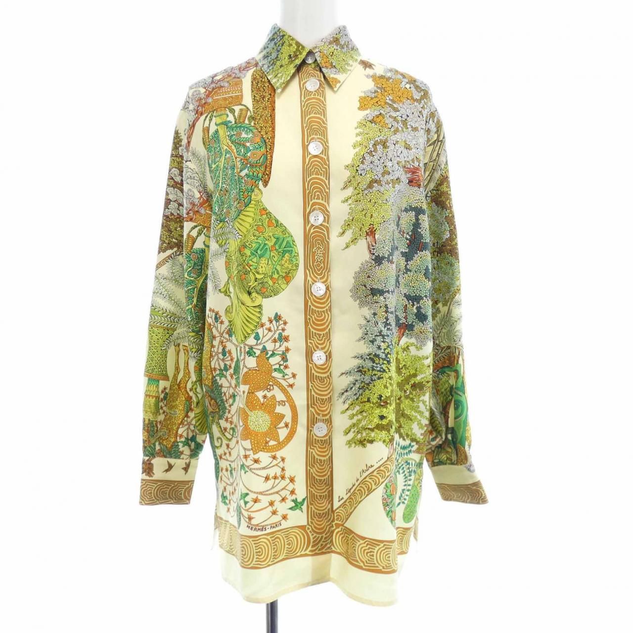 エルメス HERMES LES LEGENDES DE L ARBRE ツイルレーヌ. シャツ