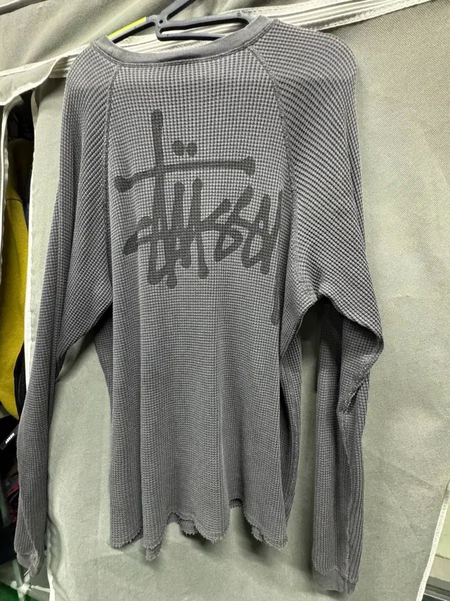 STUSSY ステューシー ラグラン サーマル ロングスリーブ クルー