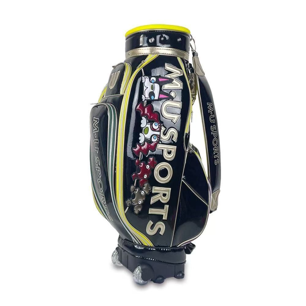 MU sports プルロッド式ゴルフバッグ クリスタル素材 防水軽量