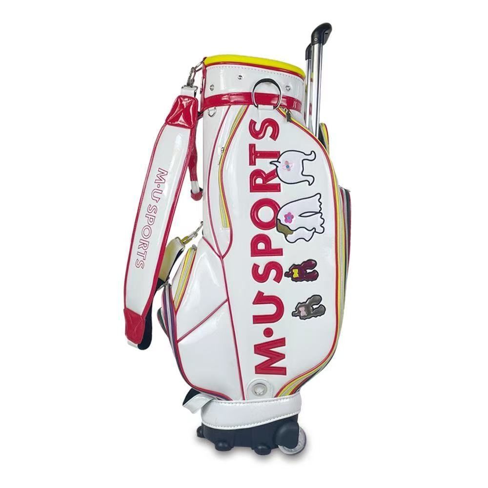 MU sports プルロッド式ゴルフバッグ クリスタル素材 防水軽量