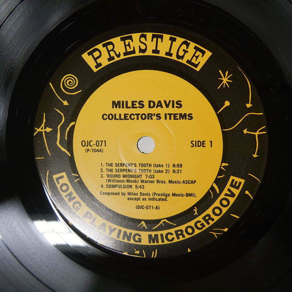 貴重‼︎見本盤‼︎! 78rpm MILES DAVIS SP US盤 MILES DAVIS/COLLECTOR'S ITEMS/ORIGINAL JAZZ CLASSICS OJC071