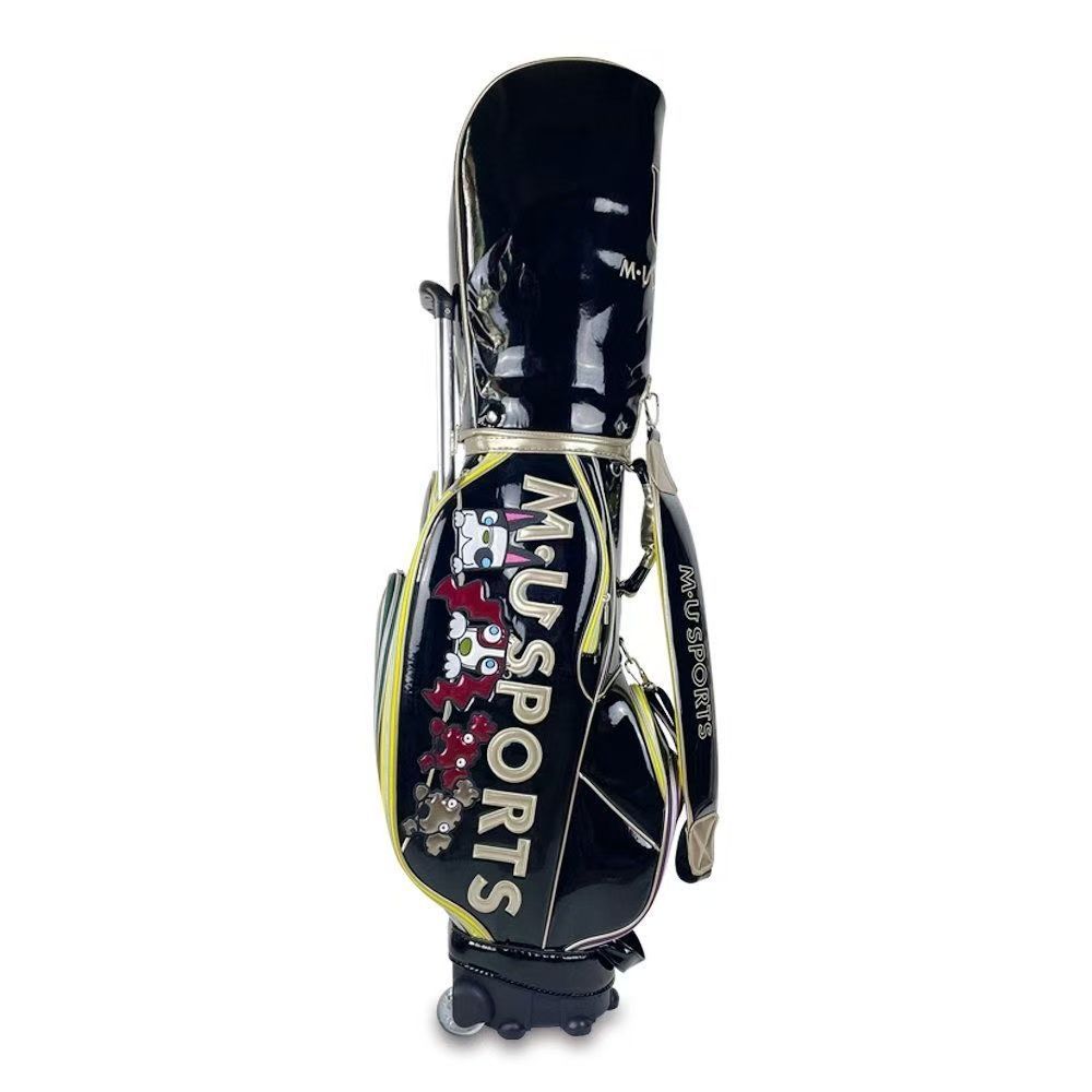 MU ゴルフバック MU sports プルロッド式ゴルフバッグ クリスタル素材 防水軽量