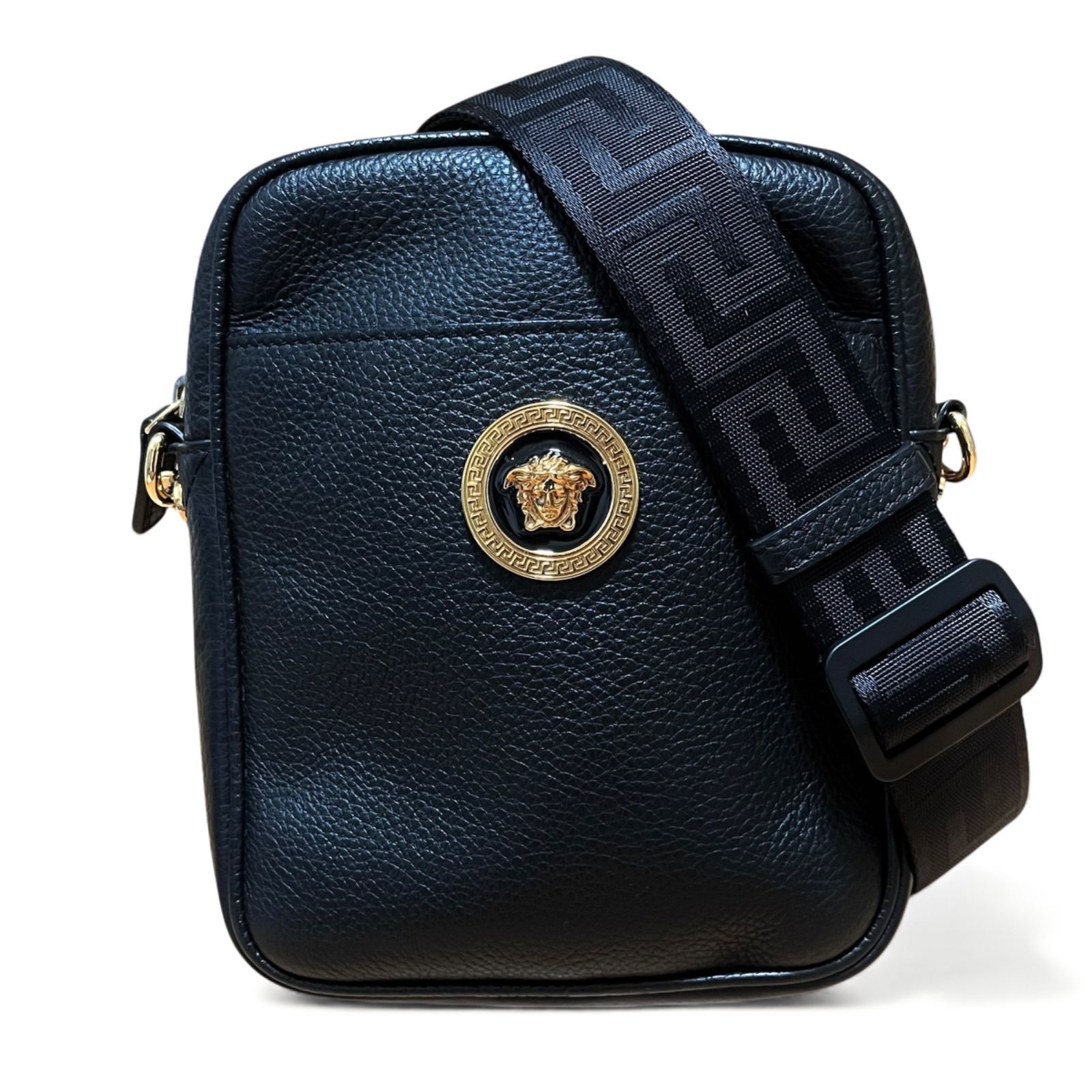 VERSACE ヴェルサーチ ショルダーバッグ メデューサ ブラック レザー 1002885