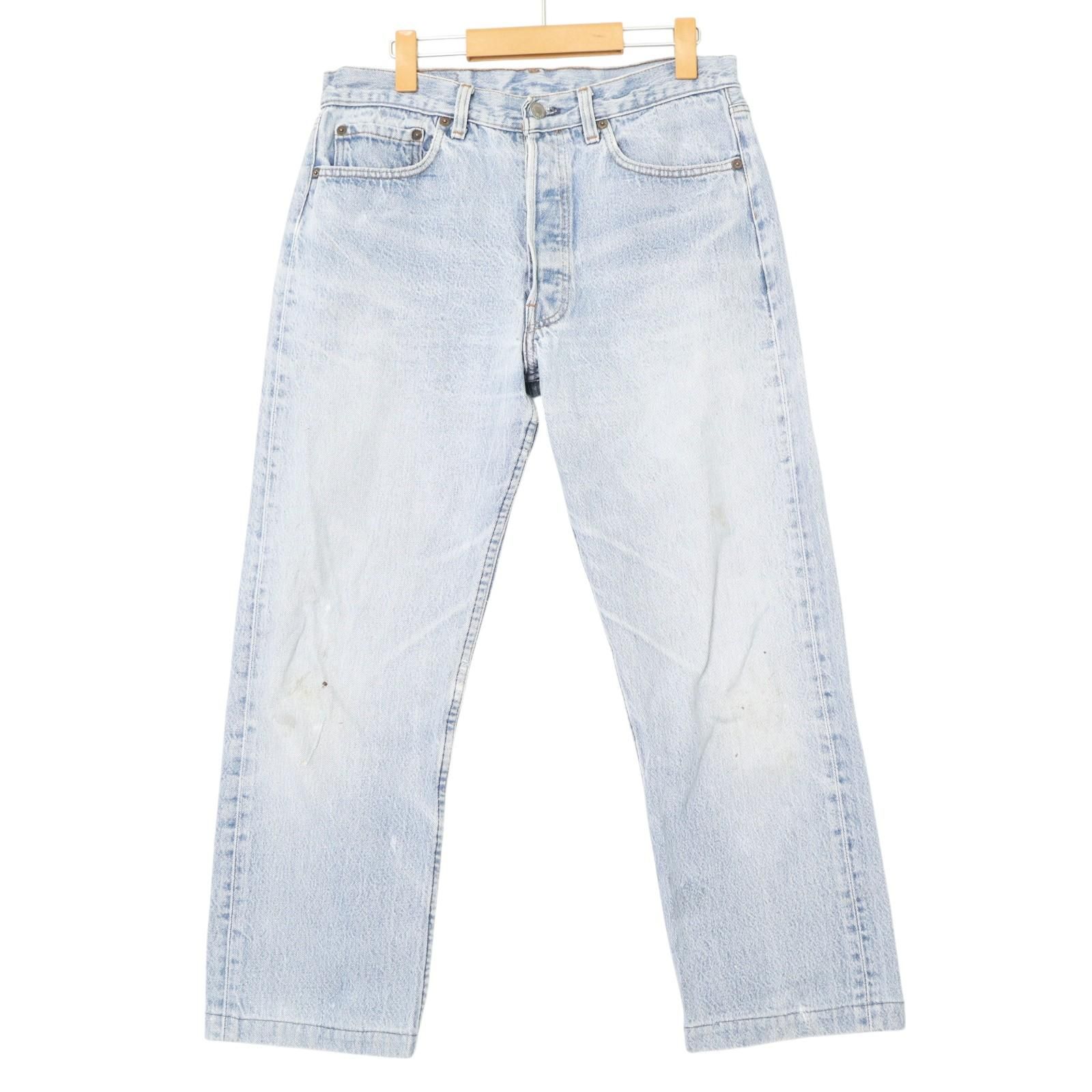 90年代 Levi s リーバイス 501 デニムパンツ ライトブルー メンズ W 33 L 32 古着 A 3997
