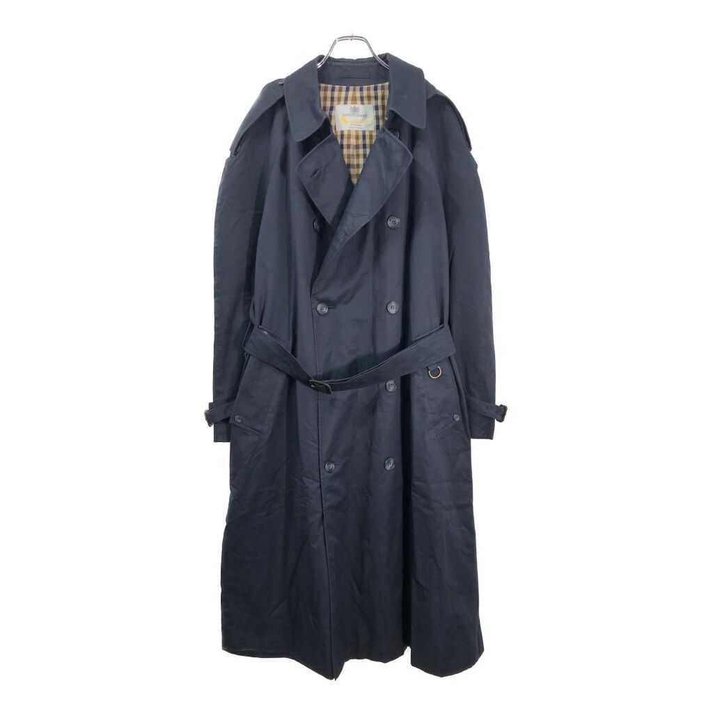 カナダ製 Aquascutum アクアスキュータム トレンチコート ネイビー